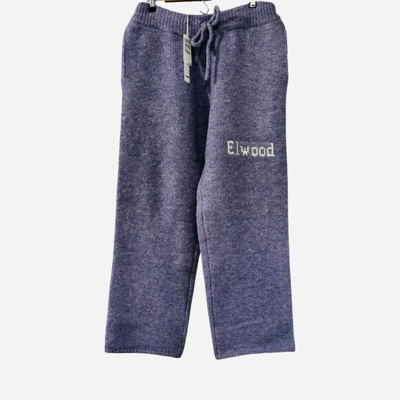 Elwood Intarsia Logo Lavender Baggy Drawstring Sweatpants Unisex Medium NWT $125 - Picture 6 of 9